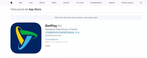 vista previa app store